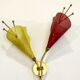 Pair of wall lamps metal perforated color, France 1950