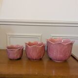 Set of three ceramic planters