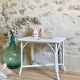 Petite table  rotin blanc