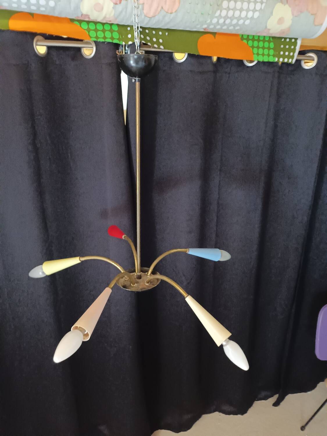 Mid-century spider chandelier