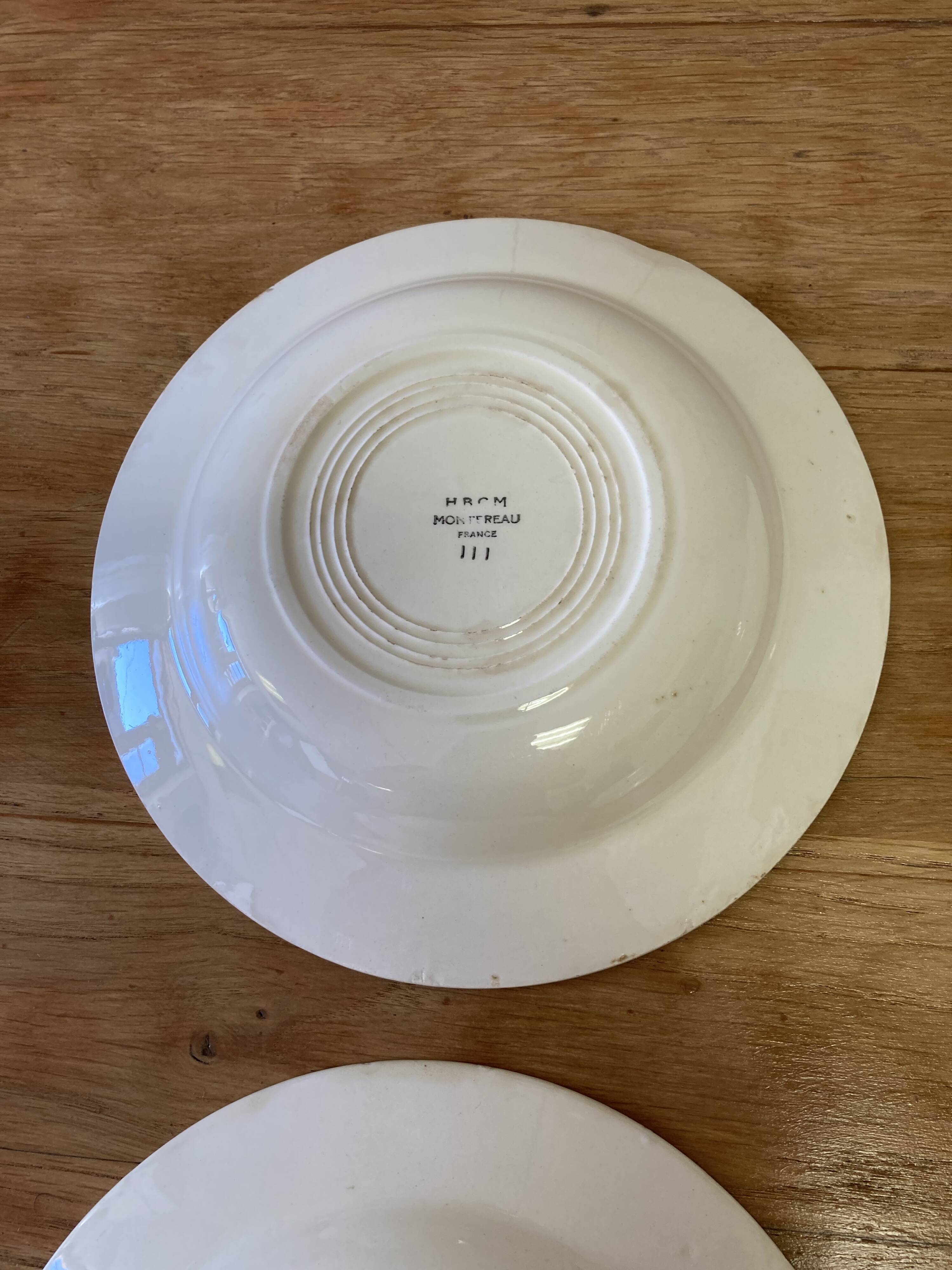 Vintage Montereau plates