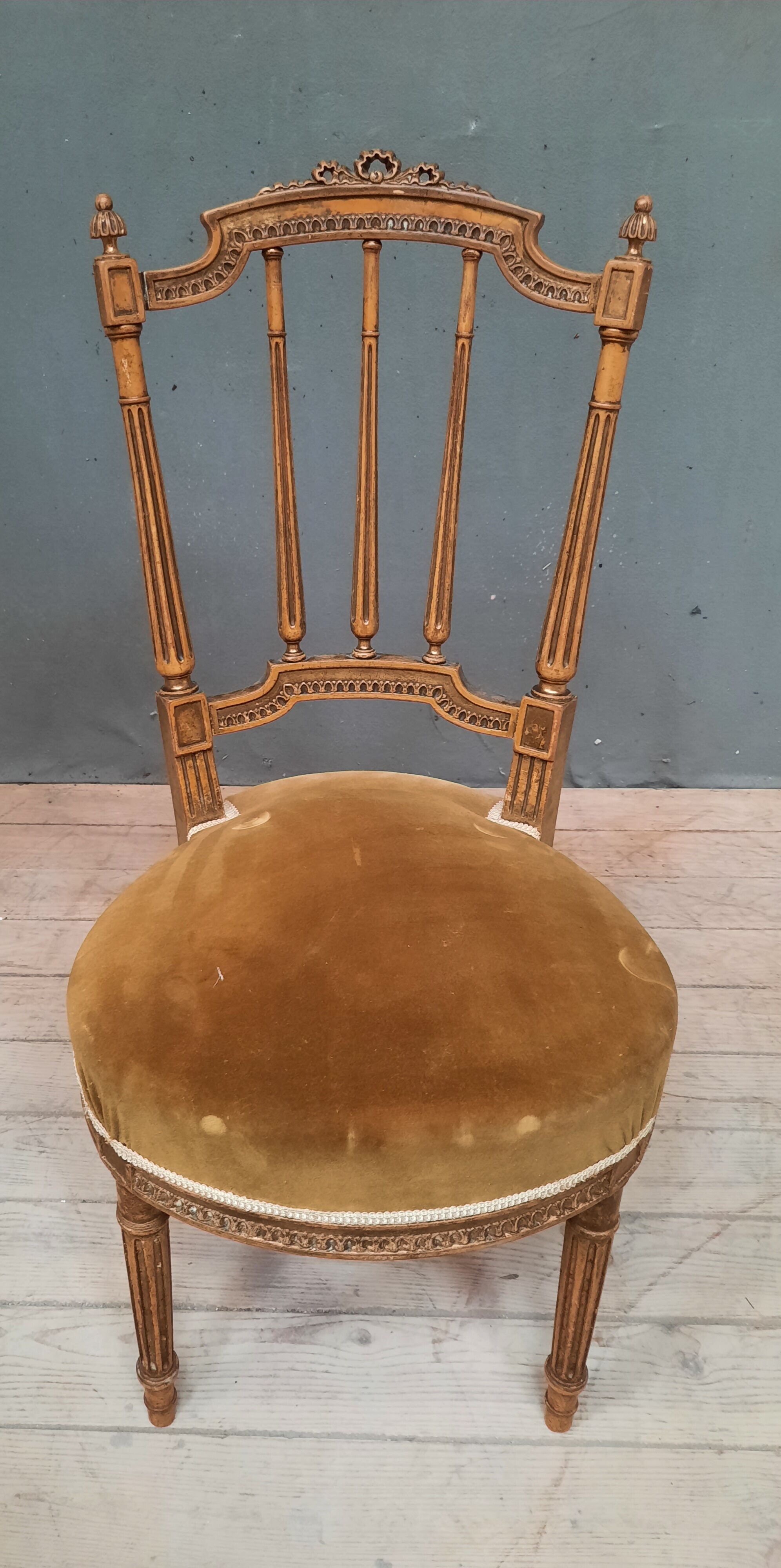 Louis XVI style gilded chair