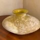 Vintage “SCAVO” vase in yellow Murano glass