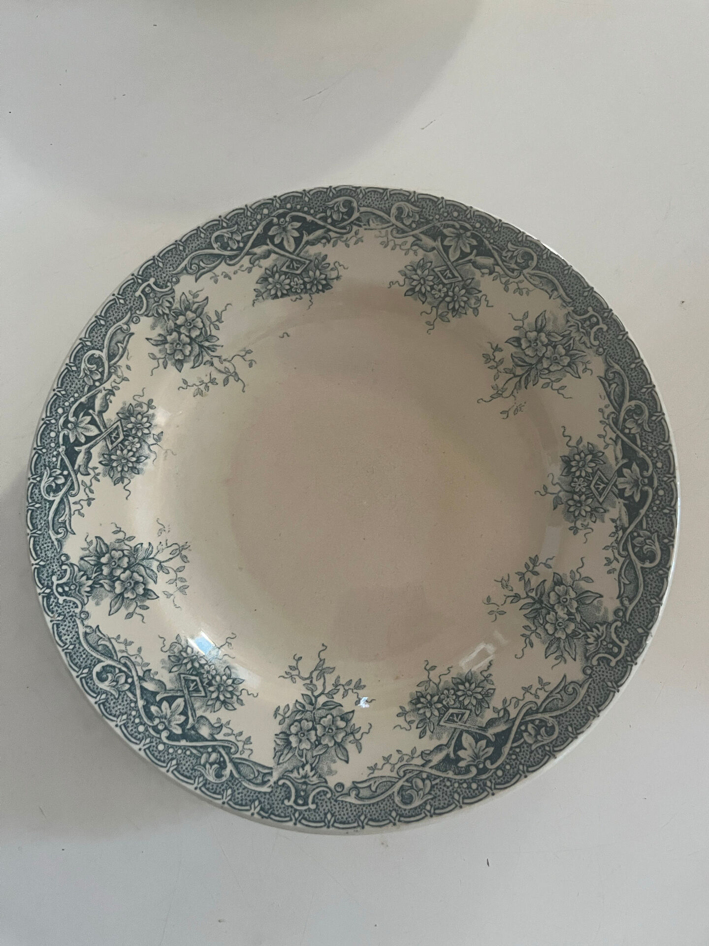 Set of 5 antique ironstone plates