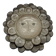 Céramique murale « visage solaire » — signée, circa 1970