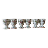 6 hand-painted Chinese egg cups