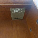 Wooden desk, leather top, extensions