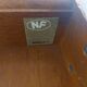 Wooden desk, leather top, extensions
