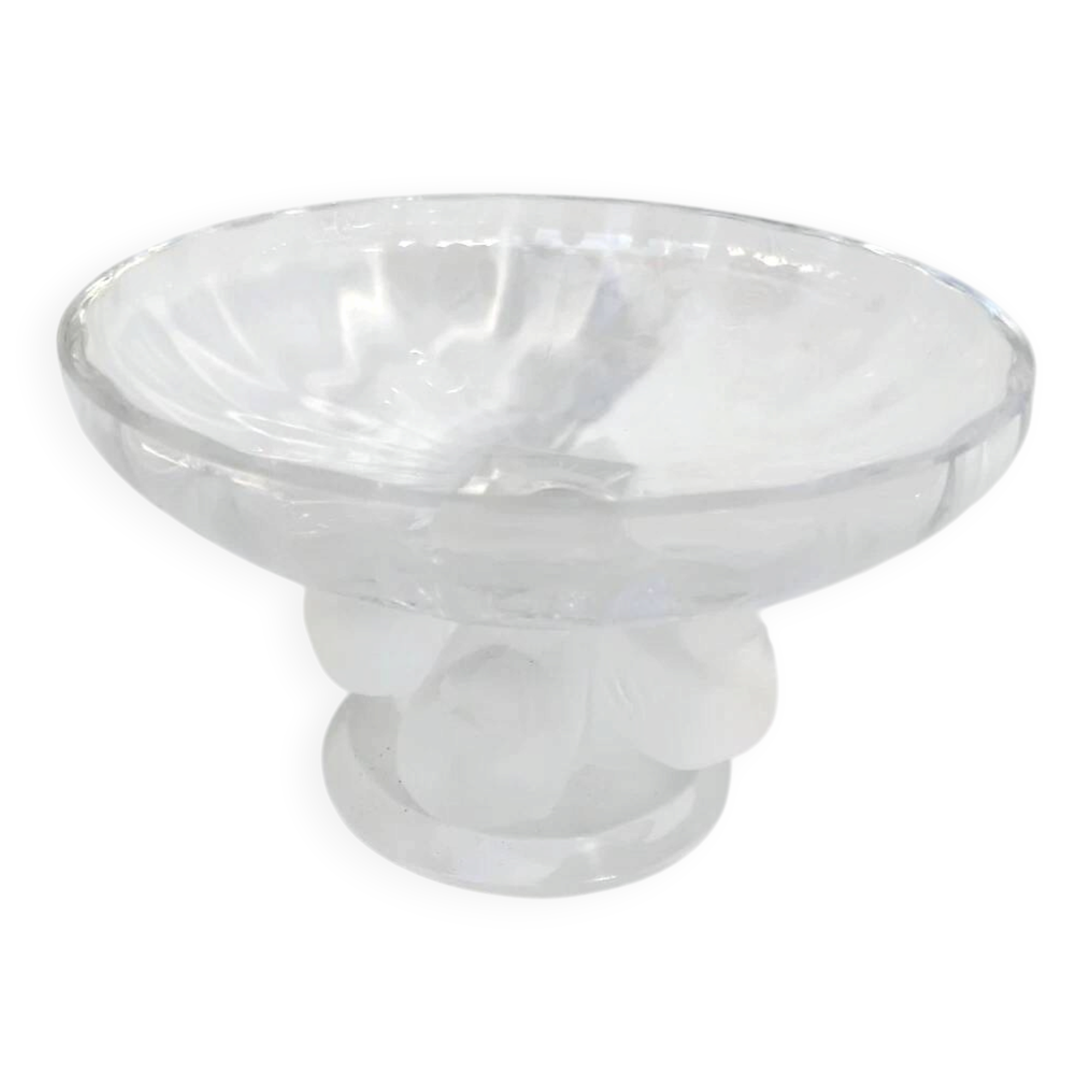 Lalique France - Crystal Bowl Model Nogent Signed