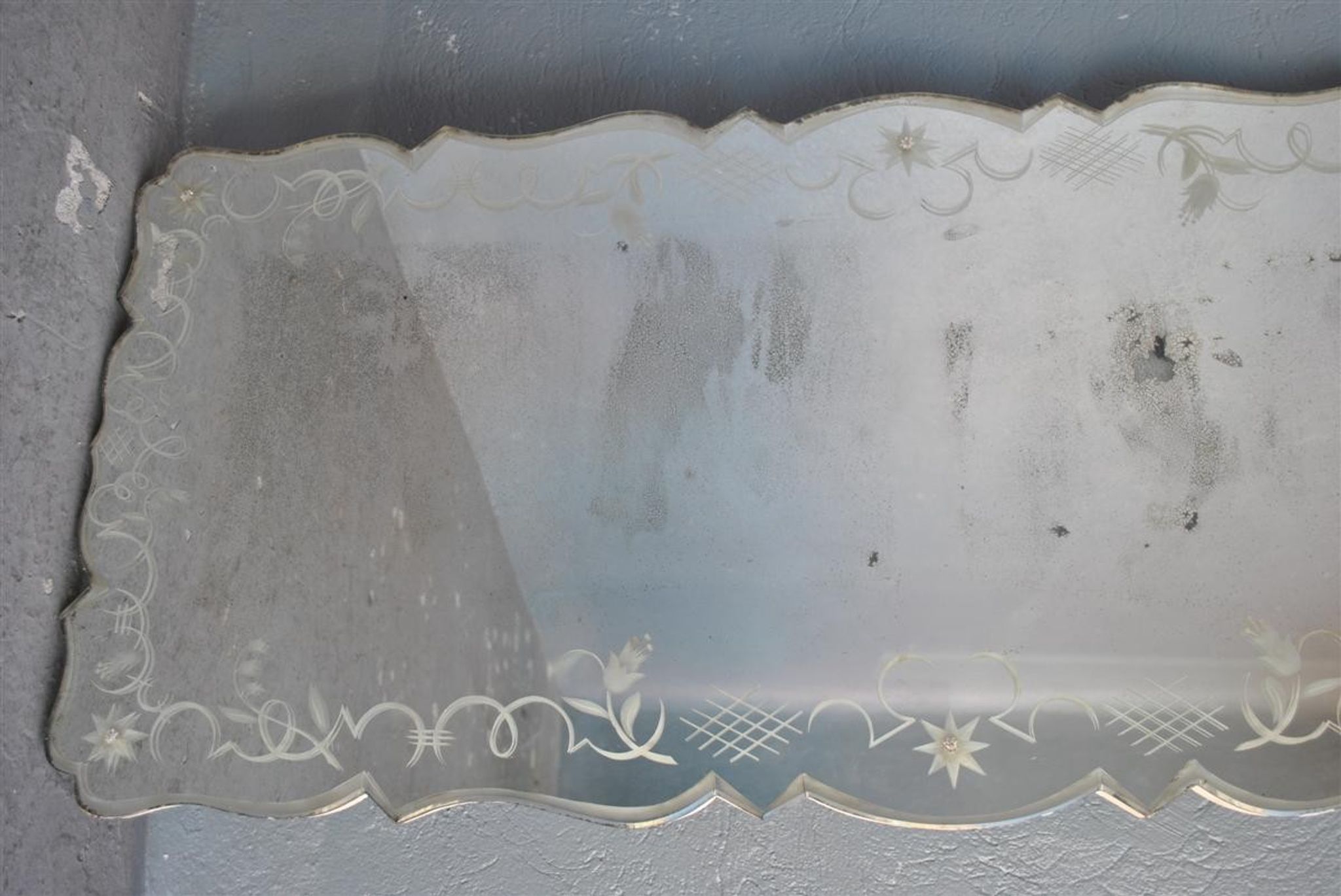 Sand mirror 1940 to frills 71x176cm décor