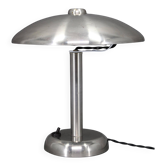 Lampe de table champignon en nickel Art Déco, Europe années 1930
