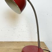 Lampe de Table Industrielle Rouge à Col de Cygne, 1960s