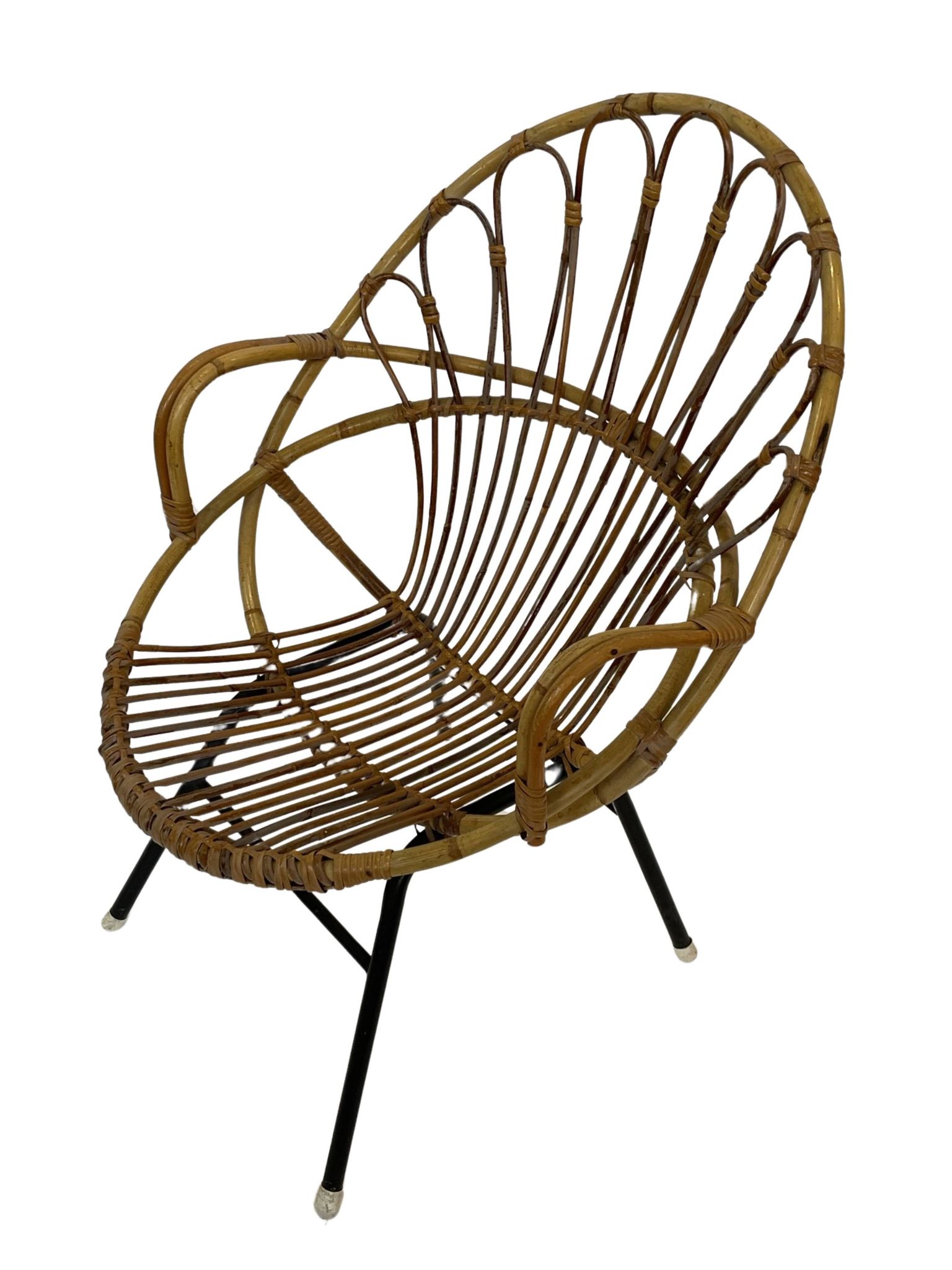 Rattan chair by Dirk van Sliedregt Rohe Noordwolde 1960 in the Netherlands