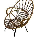 Rattan chair by Dirk van Sliedregt Rohe Noordwolde 1960 in the Netherlands