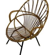 Rattan chair by Dirk van Sliedregt Rohe Noordwolde 1960 in the Netherlands