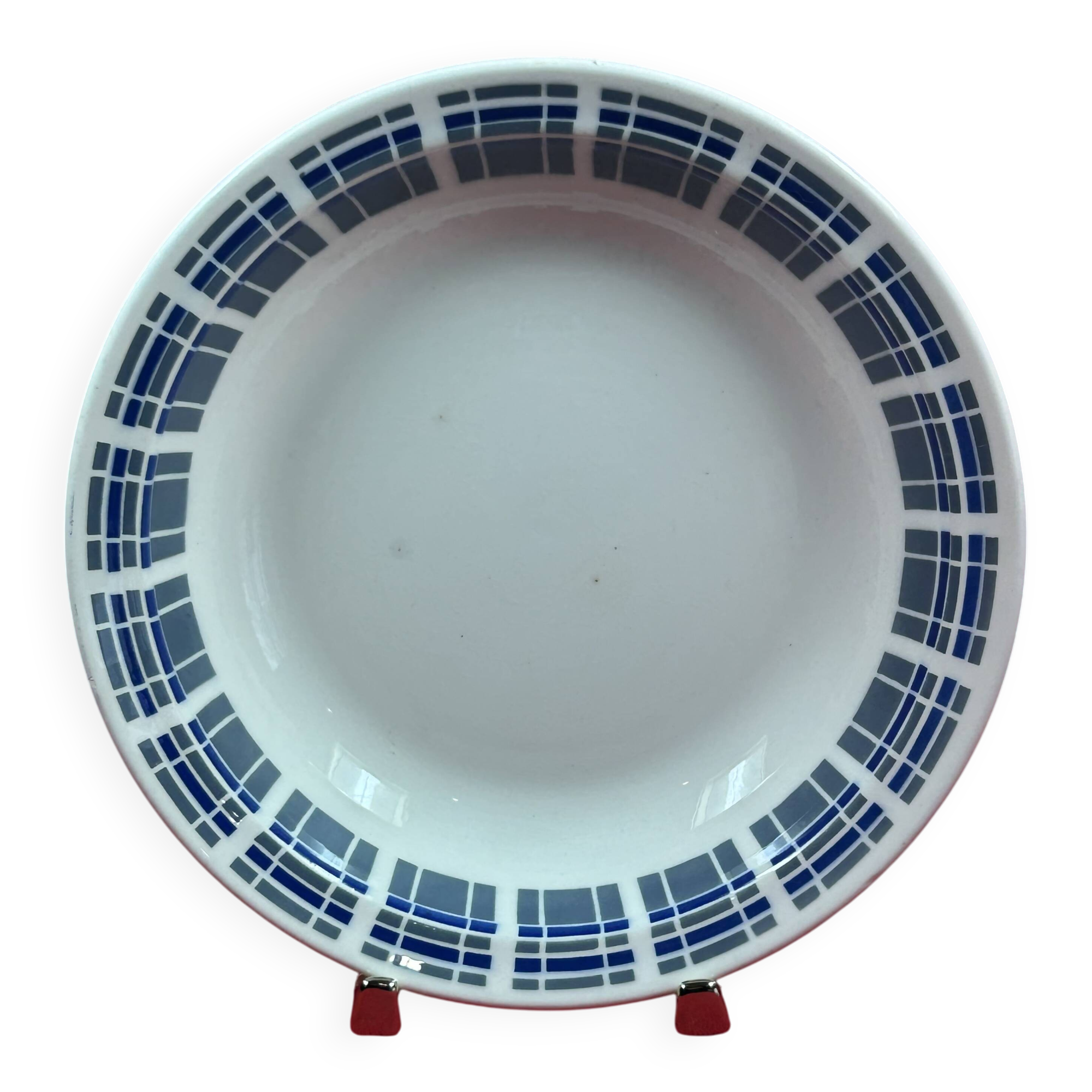 Hollow round plate in Badonviller earthenware Ø 27.7 cm