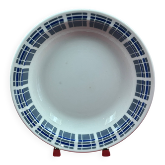 Hollow round plate in Badonviller earthenware Ø 27.7 cm