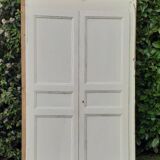 Pair of 19th-century cupboard doors and their frame (1st), woodwork