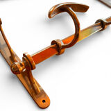 Art Deco wall coat rack shelf