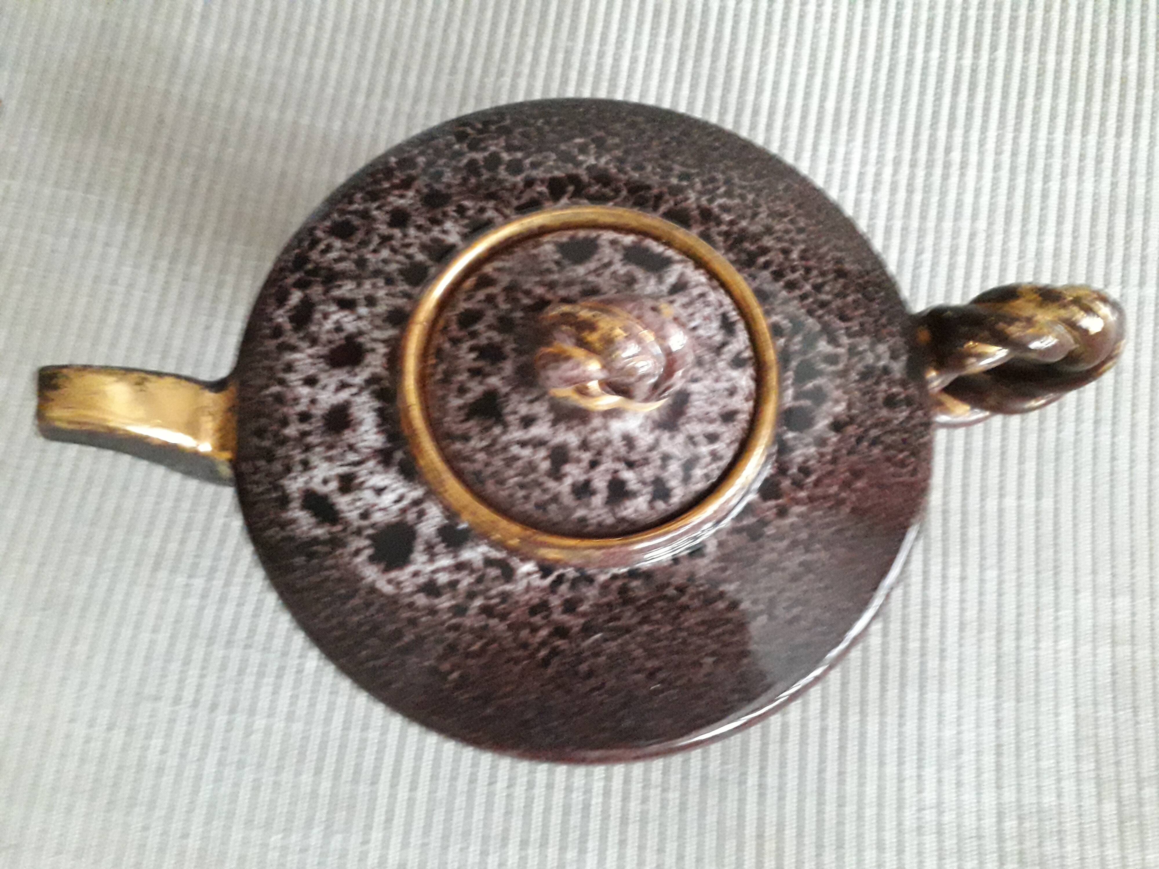 Very original rare Vallauris teapot signed Marius Giuge