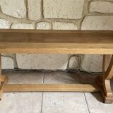 Light oak bench