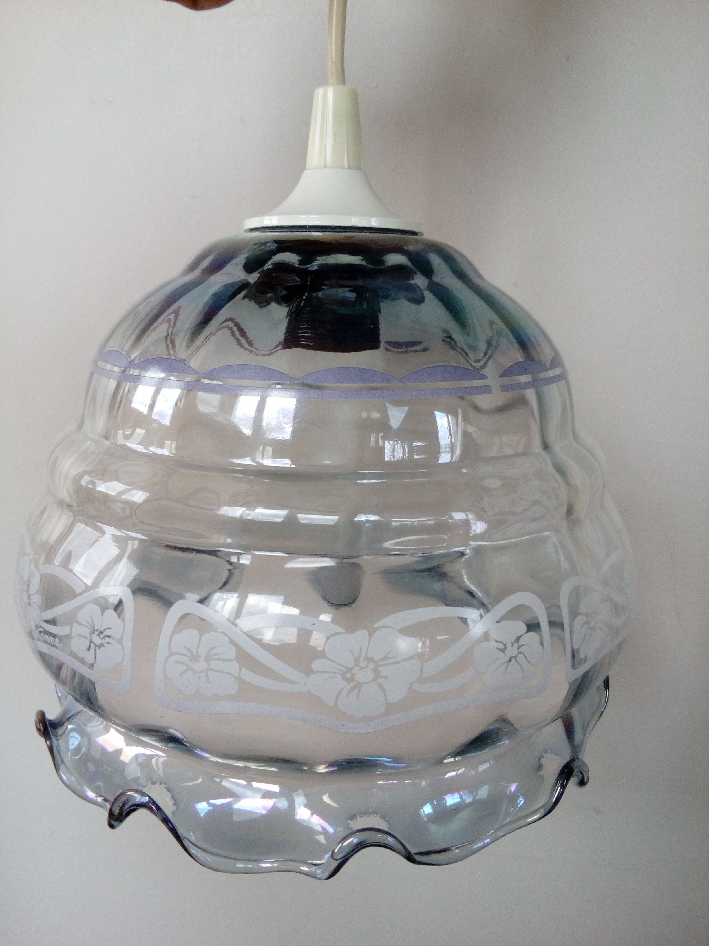 Suspension in the glass of the 60 or 70 signed Vianne