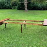 Large and wide walnut reception table