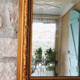 Mirror with, Louis XVI pediment