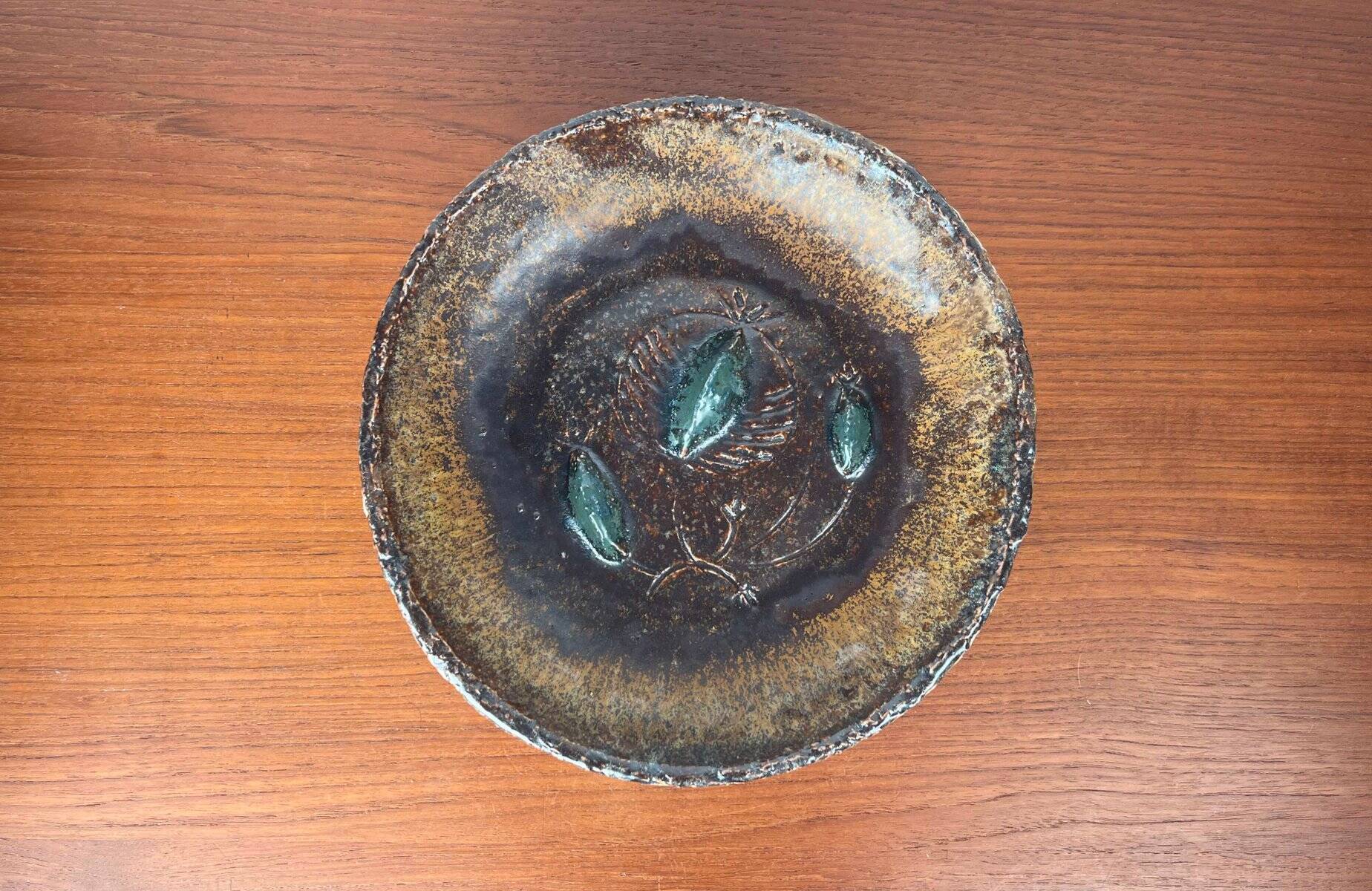 Danish Scandinavian bowl from the mid-century by Clara Helmich, 1960s.