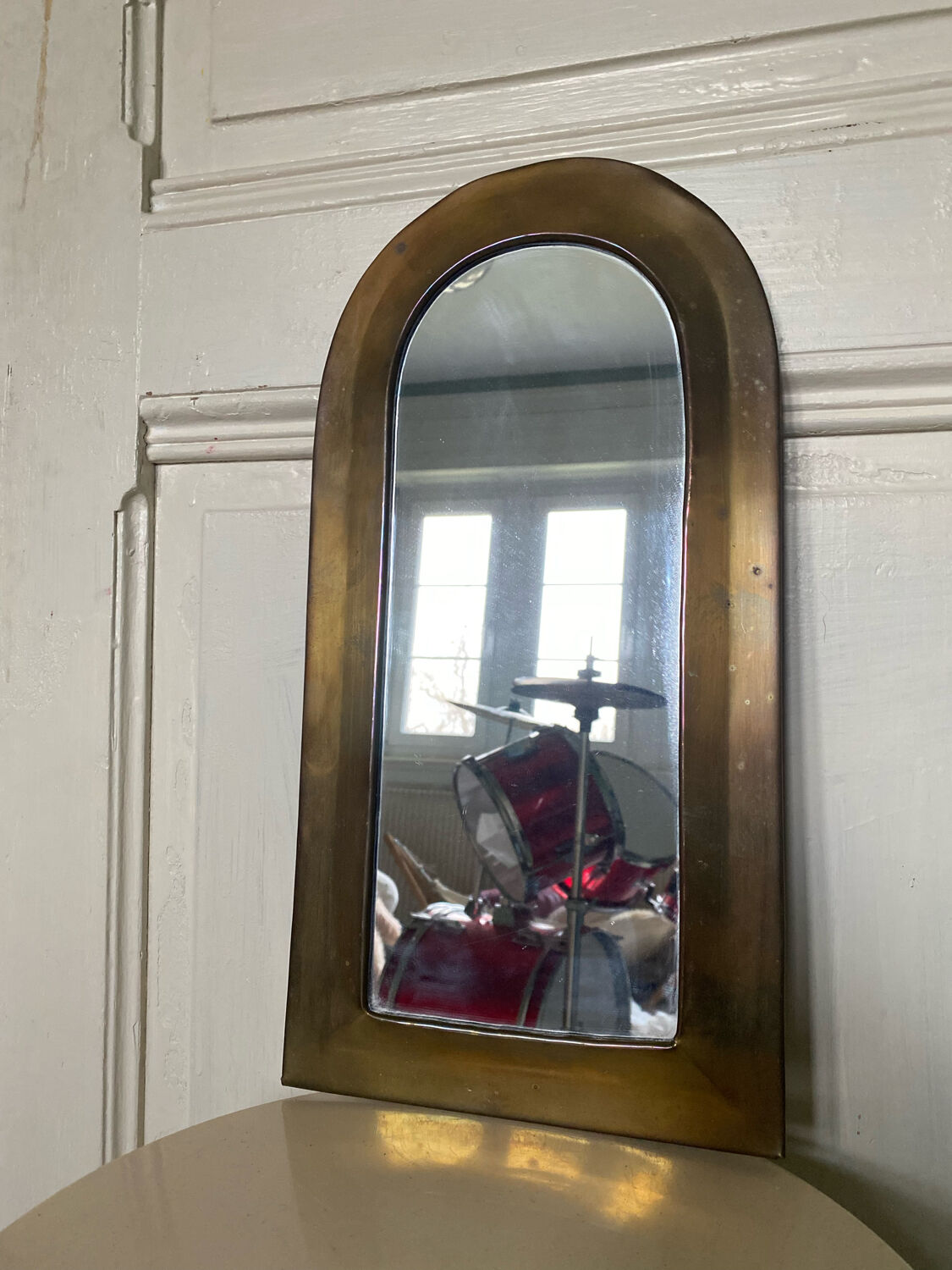 Moroccan brass mirror