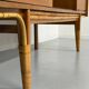 Antique French vintage 50s design wooden and rattan sideboard