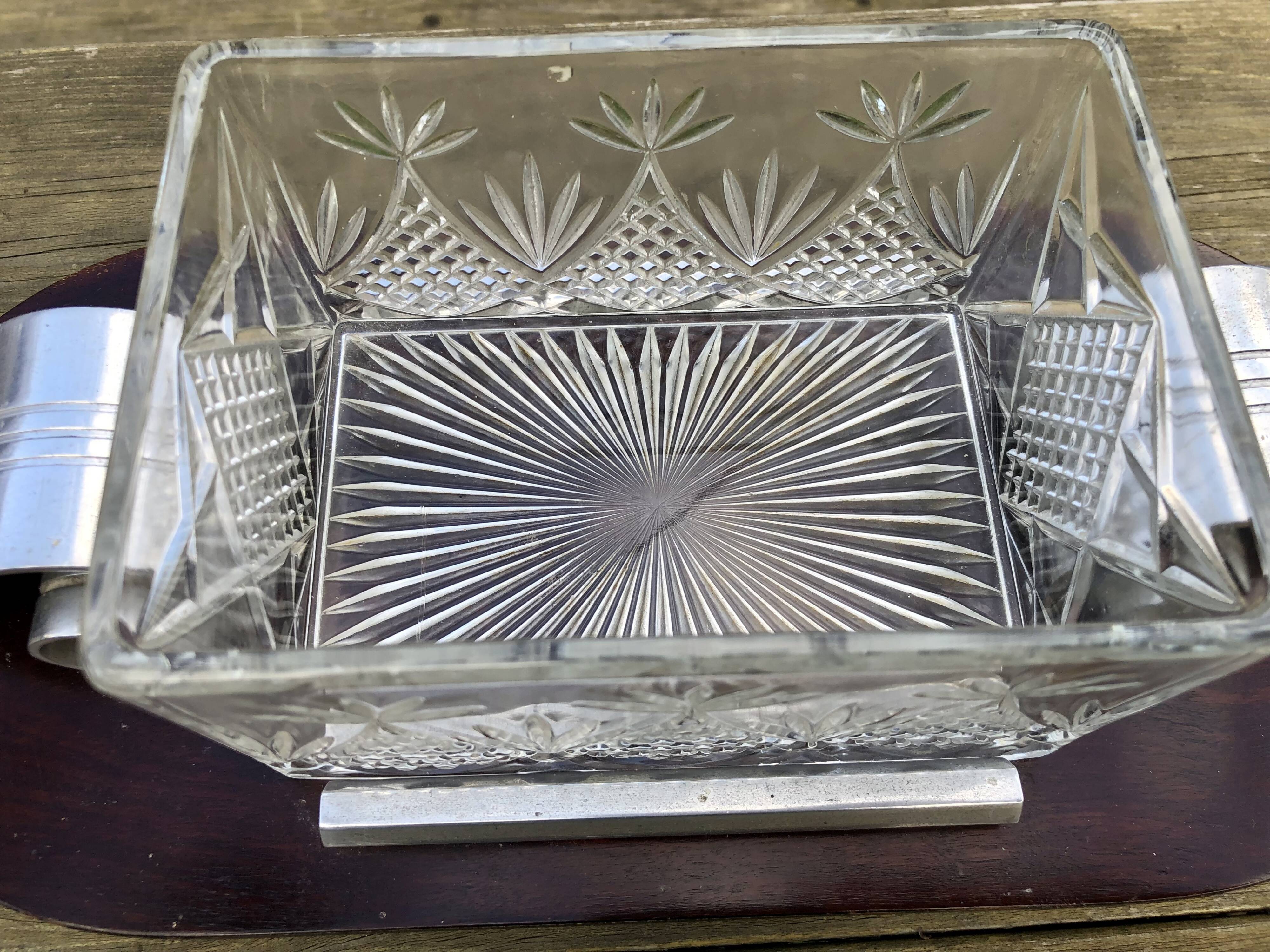 Glass box on wooden tray Louis Prodhon