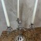 Paire de chandelier en métal argenté
