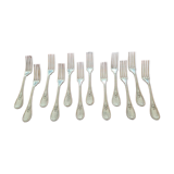 Christofle - Set of 12 dessert forks model Trianon in metal