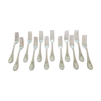 Christofle - Set of 12 dessert forks model Trianon in metal