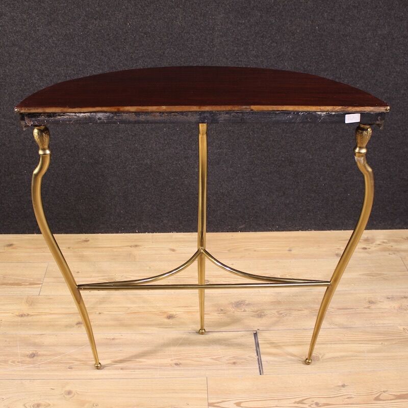 20th century Italian gilded brass console table