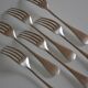 6 fourchettes de table métal argenté P de Ruolz silver plated forks 21 cm