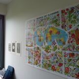 Poster map of the flowers of the world