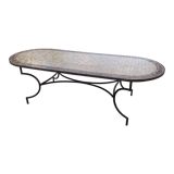 Zellige table in Moroccan mosaic