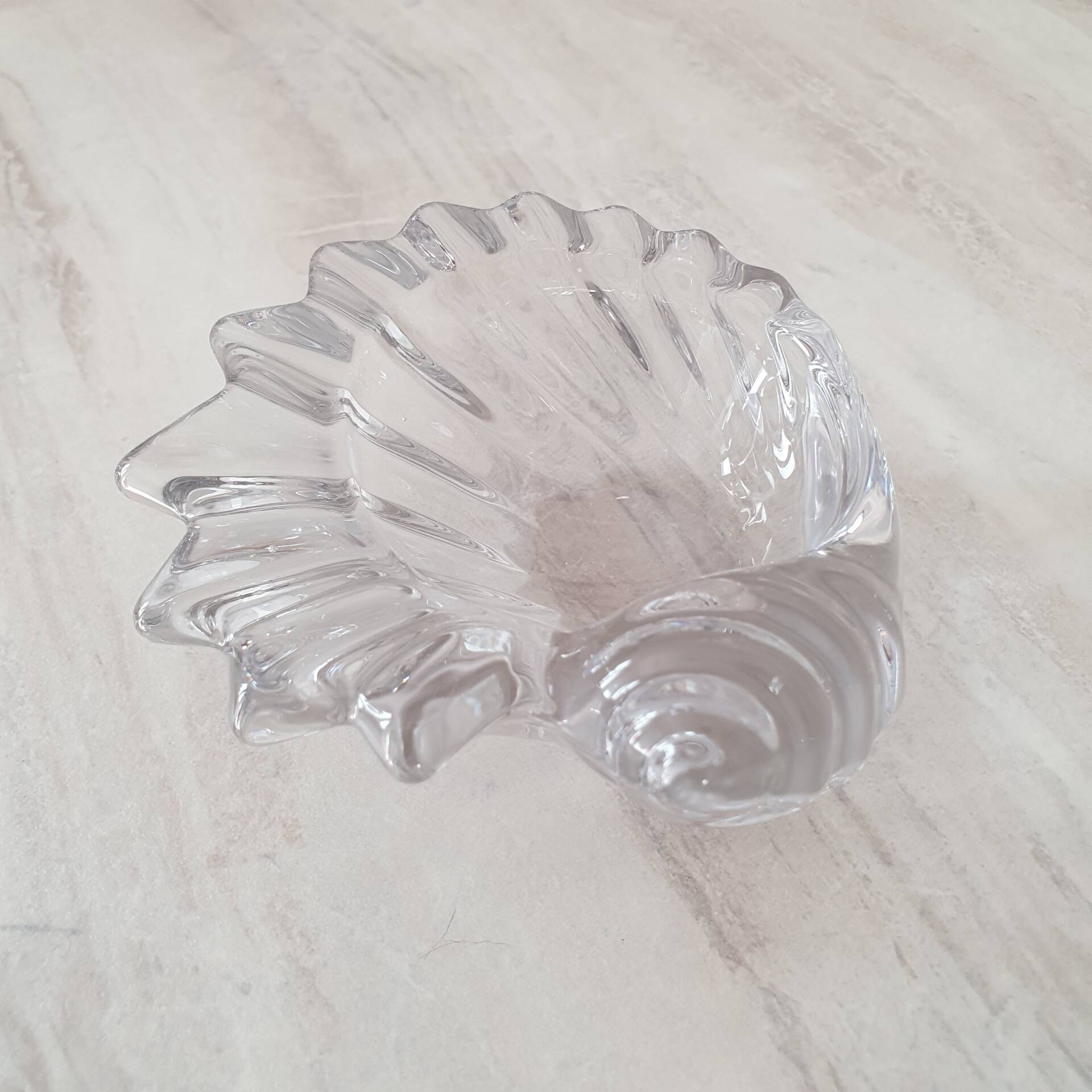Vide-Poche coquillage en verre transparent