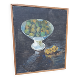 Still life painting with compotier