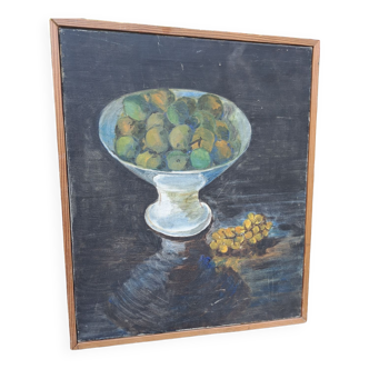 Still life painting with compotier