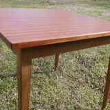Pair of square wooden bistro tables 80 x 80 cm