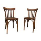 Pair of vintage bentwood bistro chairs