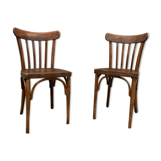 Pair of vintage bentwood bistro chairs