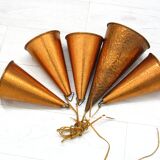 Suspensions coniques par ES Horn Aalestrup, 1970, ensemble (5)