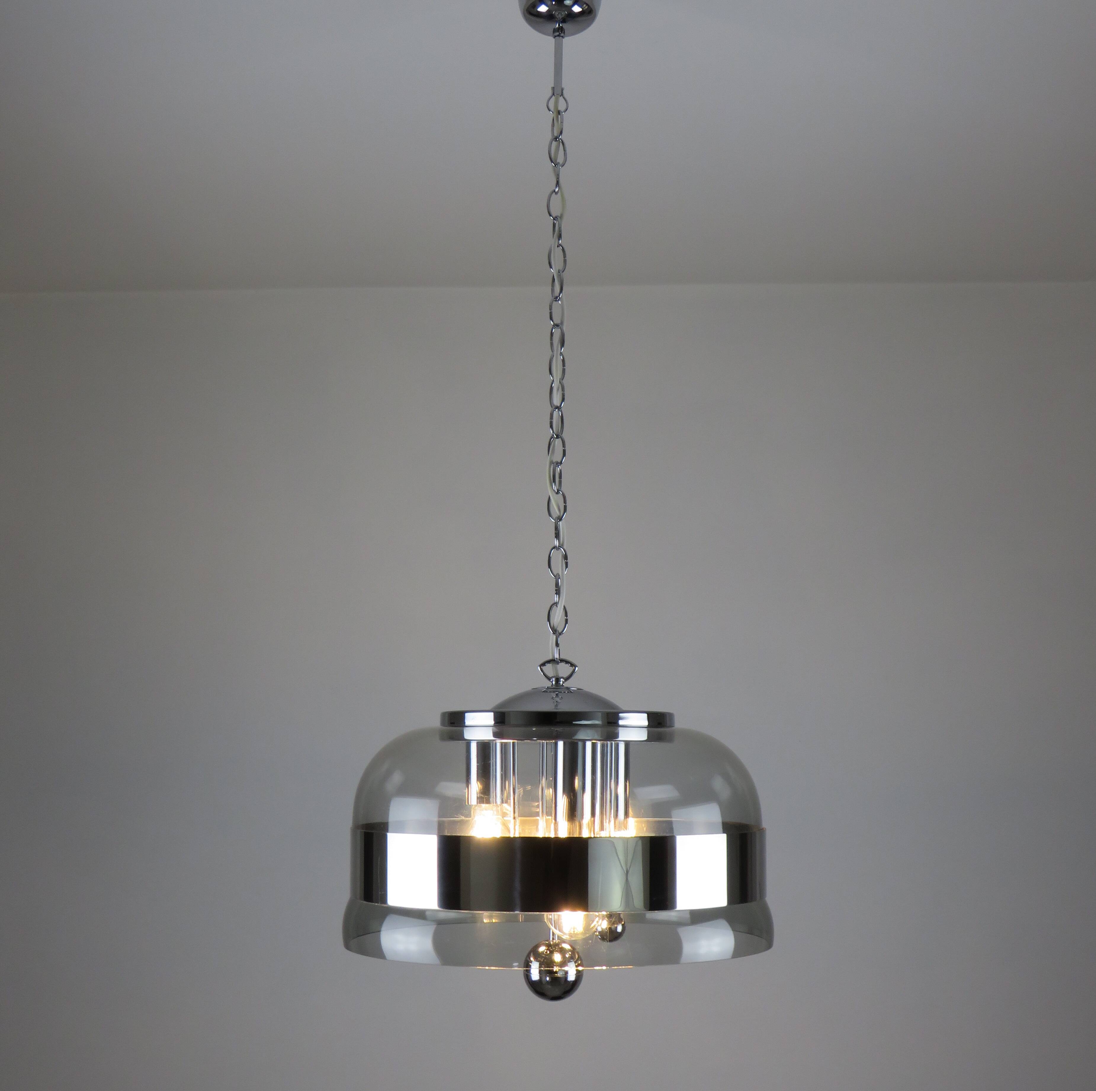 Space Age pendant light from Doria studio (Doria Leuchten Germany) 1970s