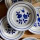 Set of 10 vintage dessert plates Moulin des Loups
