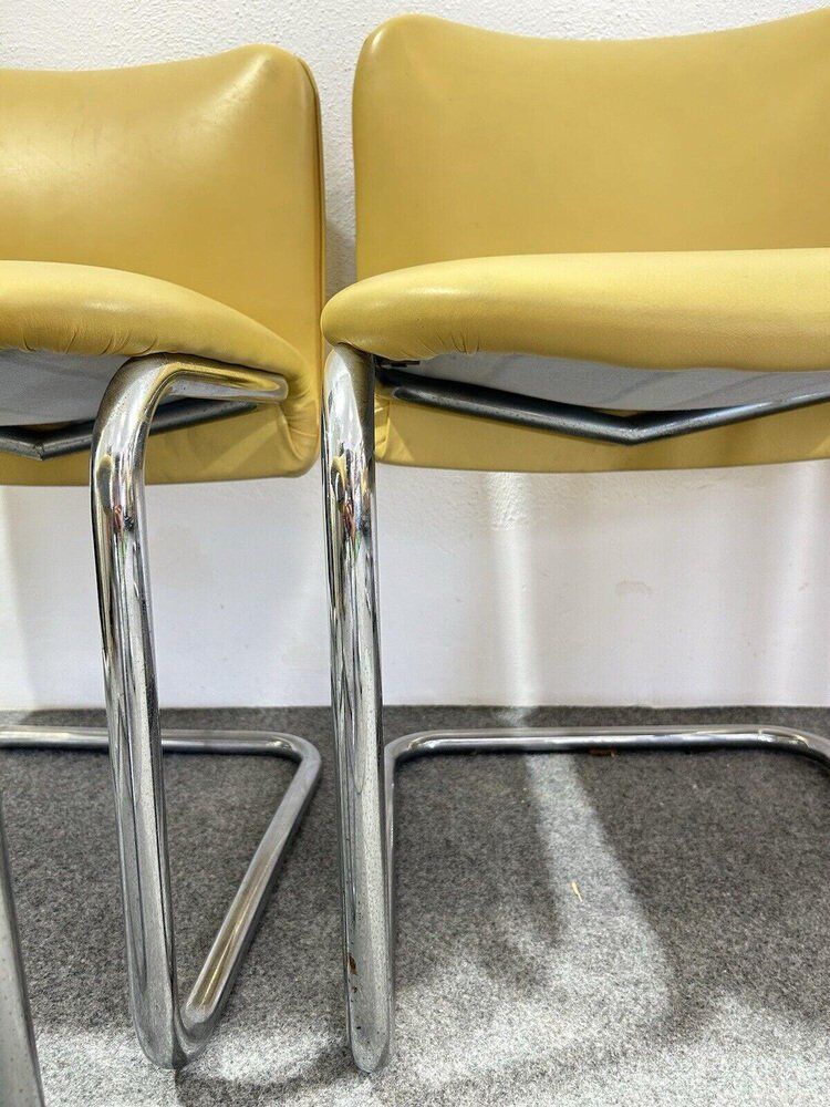 Vintage Chairs in Chrome Plated Steel, 1970s, Set of 6
