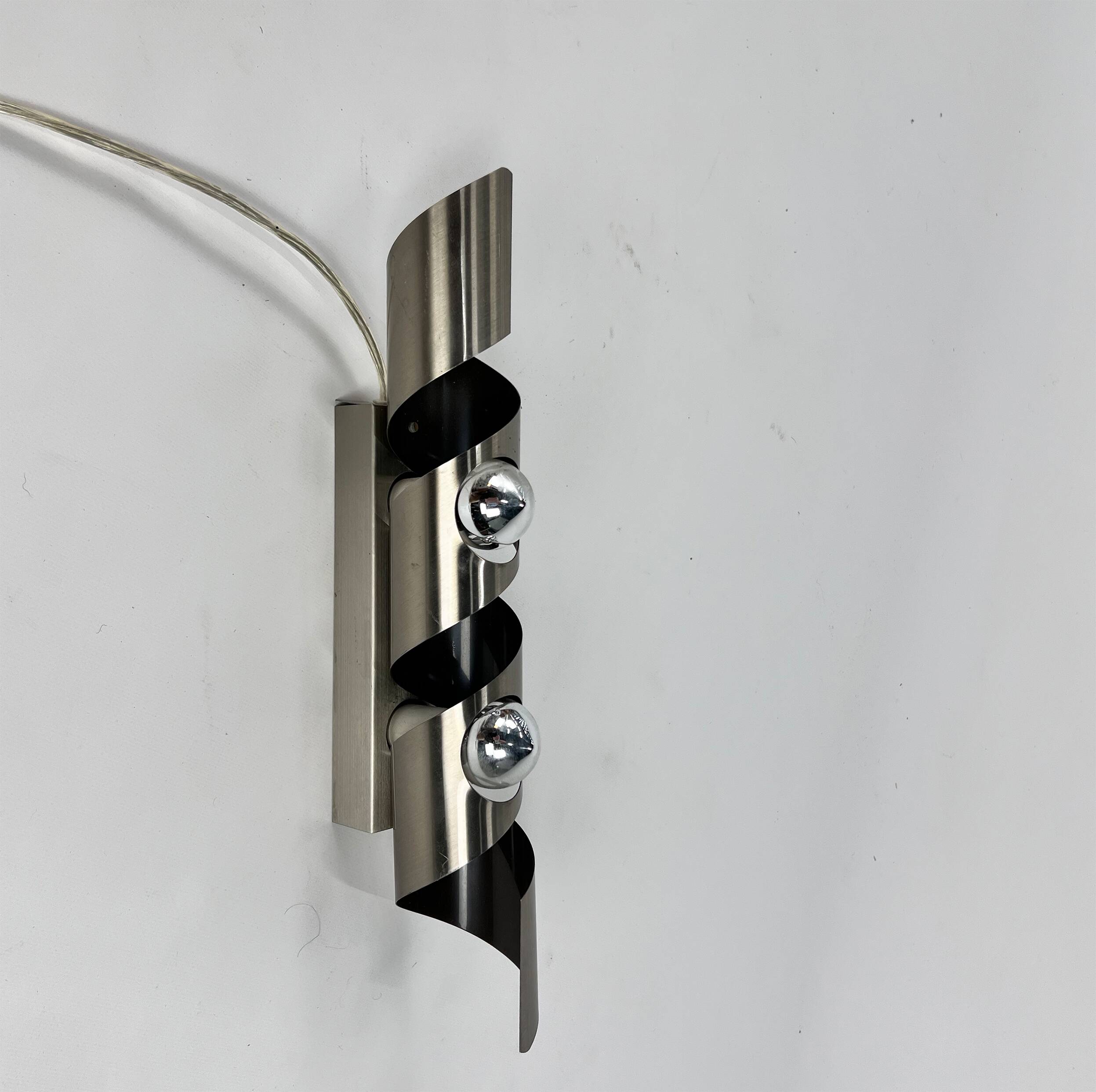 Space Age Wall Lamp "Wokkel" by Raak, Netherlands, 1970s